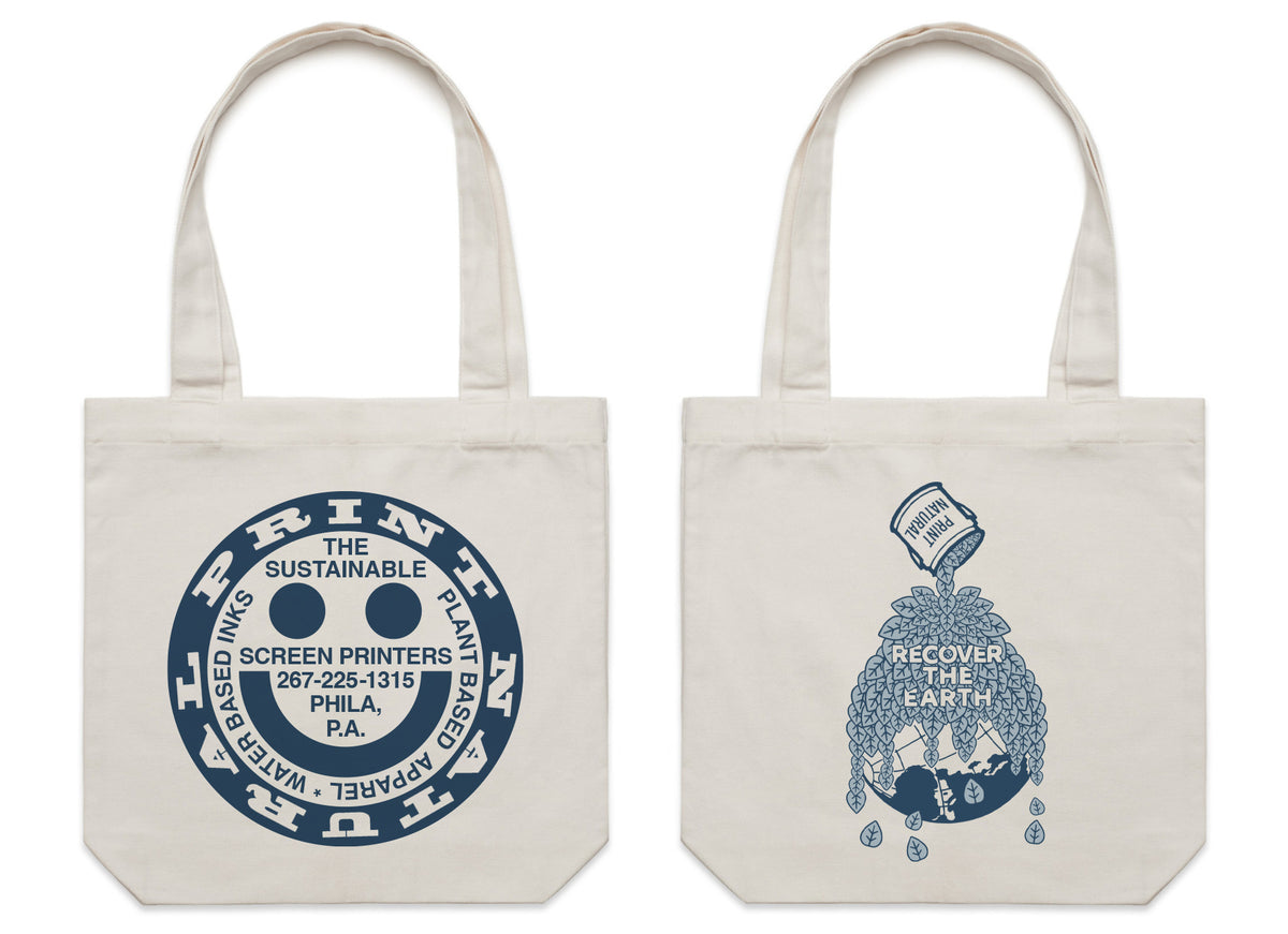Sample Indigo Print Tote – Print Natural