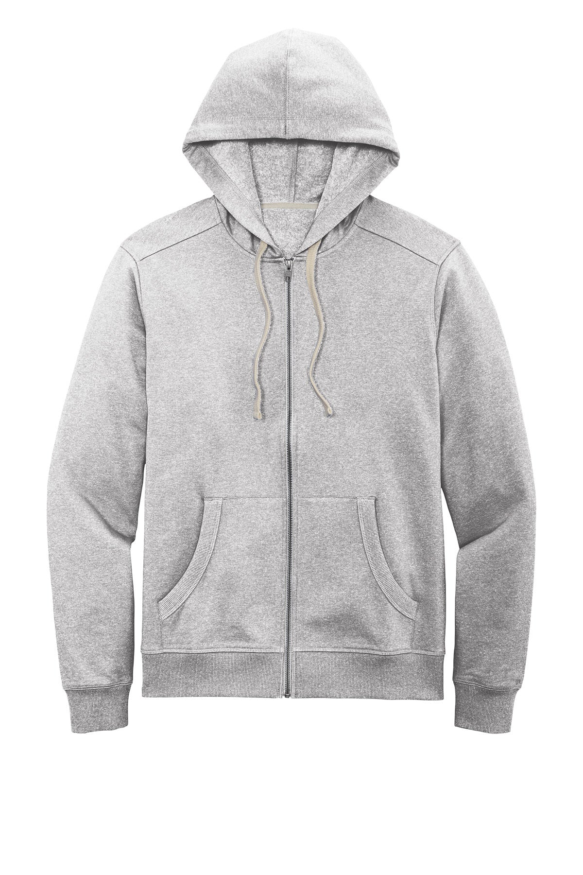 Custom District Re-Fleece Full-Zip Hoodie DT8102 | Print Natural