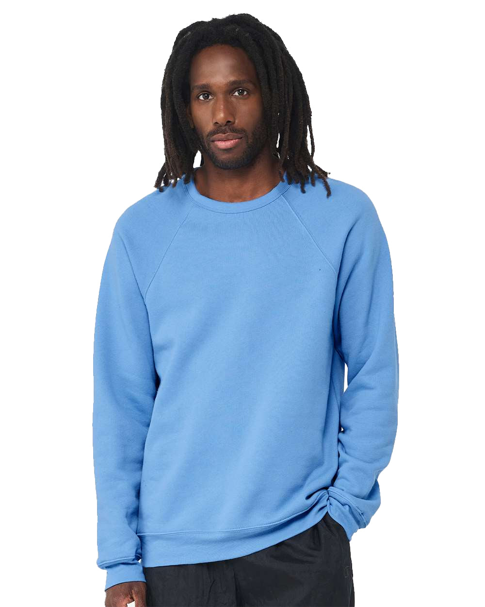 Custom Bella + Canvas Raglan Crewneck Sweatshirt 3901 | Print Natural