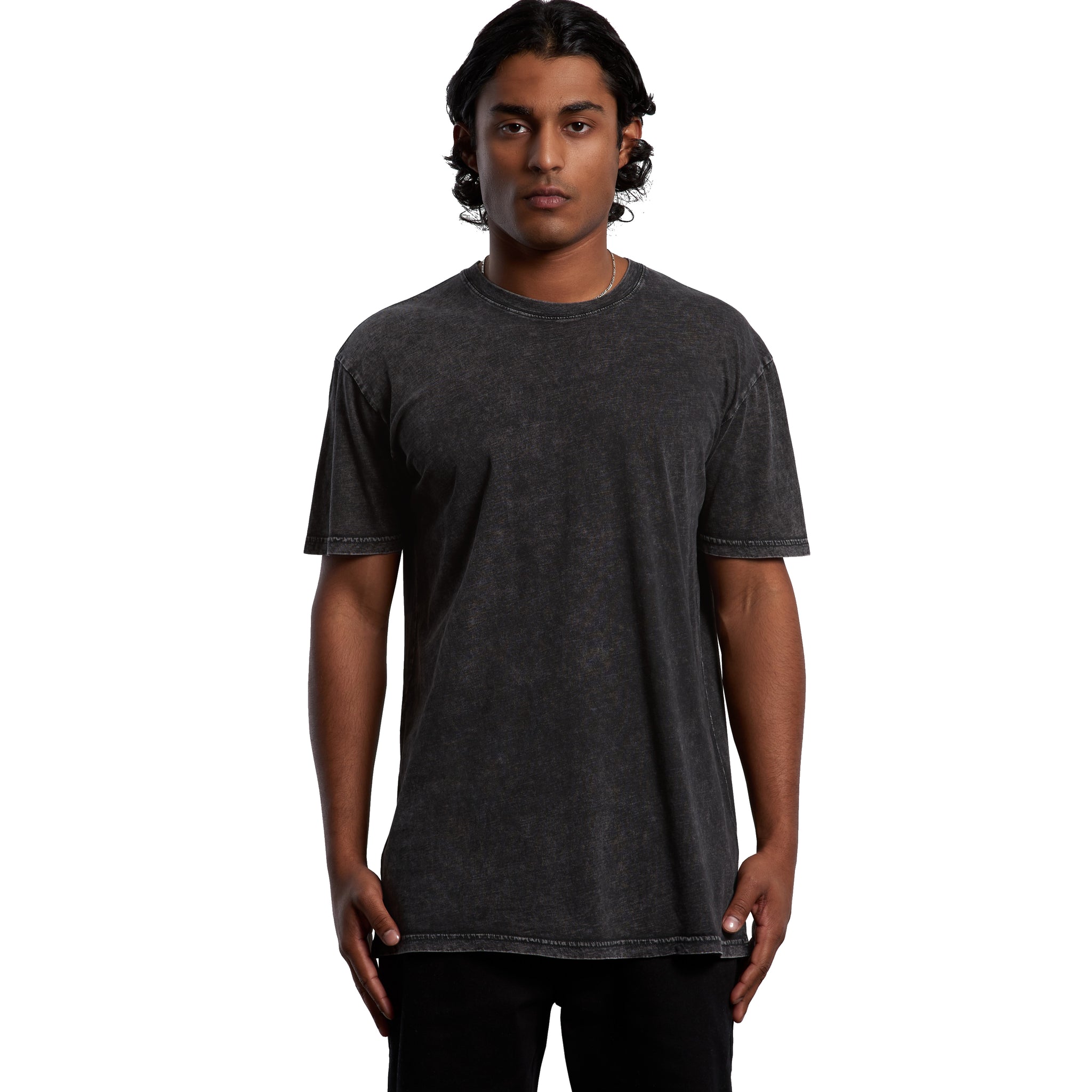 Custom AS Colour Men's Staple Stone Wash Tee 5040 | Print Natural