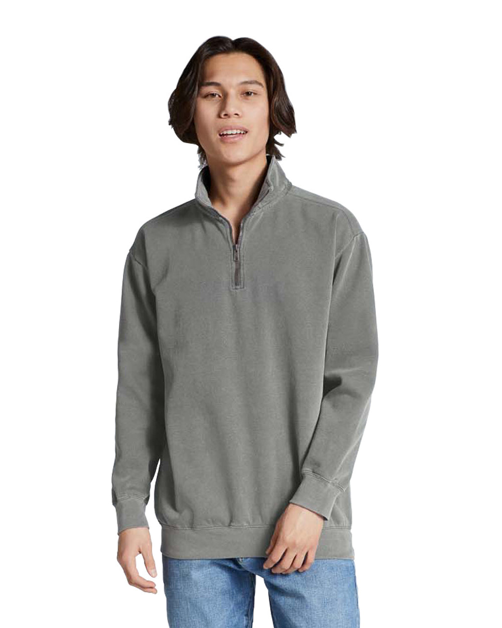 関税/送料込み CLASSIC LOGO COLLAR HALF ZIPUP SWEATSHIRT 021043-